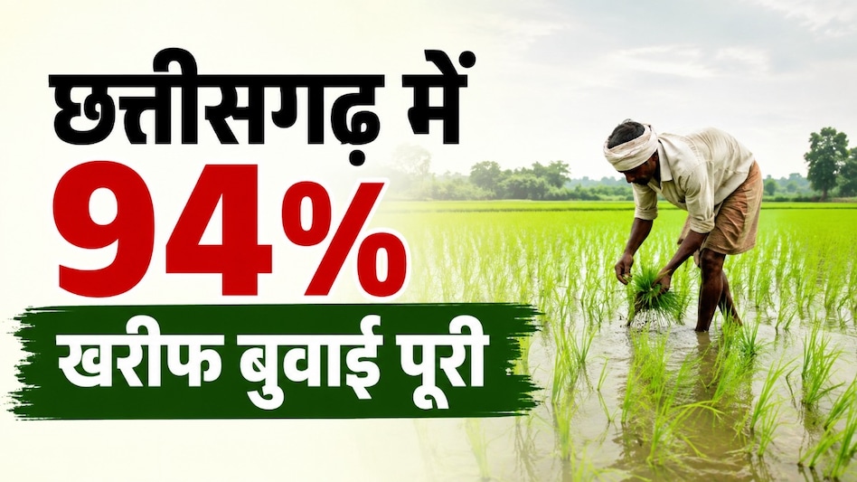 खरीफ सीजन में छत्तीसगढ़ ने रचा नया रिकॉर्ड! 94% बुवाई पूरी, किसानों को 11.23 लाख टन खाद मिली खरीफ सीजन में छत्तीसगढ़ ने रचा नया रिकॉर्ड! 94% बुवाई पूरी, किसानों को 11.23 लाख टन खाद मिली