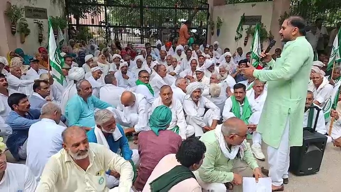 सड़कों पर उतरे सोनीपत के किसान