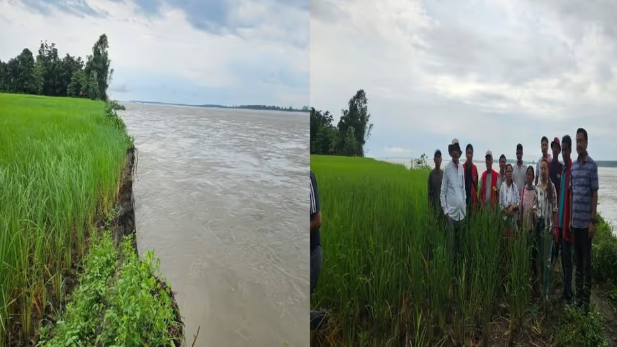 Arunachal Siyang river Paddy farm erosion
