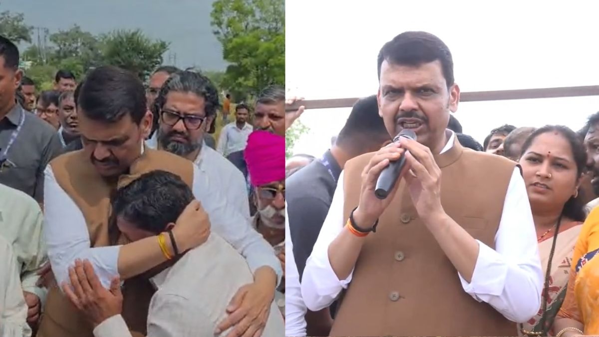 CM फडणवीस के सामने रो पड़ा किसान, गले लगाकर संभाला, किसानों ने उठाई 1 लाख रुपये प्रति हेक्टेयर मुआवजे की मांग