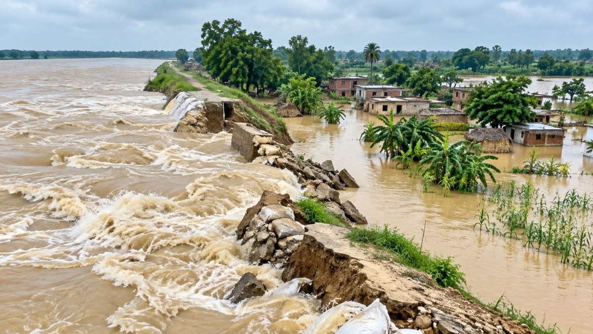 bihar gandak river level rise farmer concern