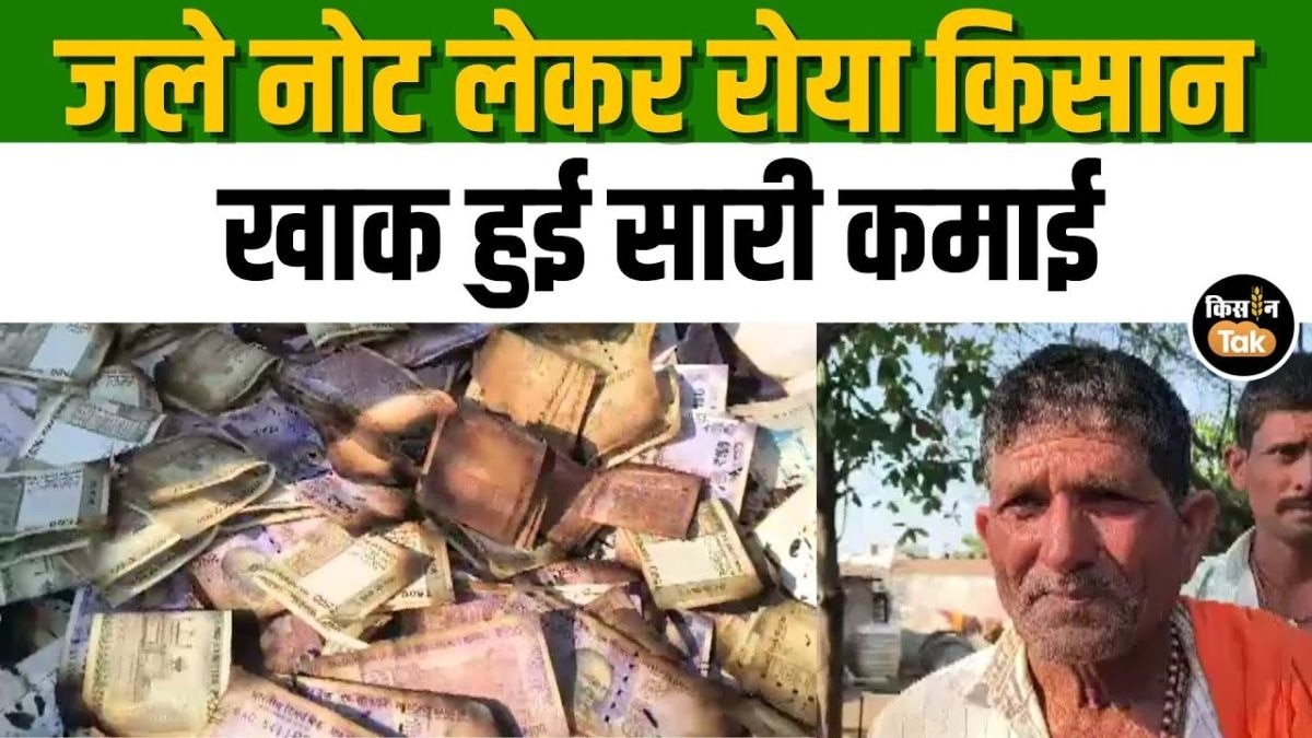 जला किसान का लाखों का कैश