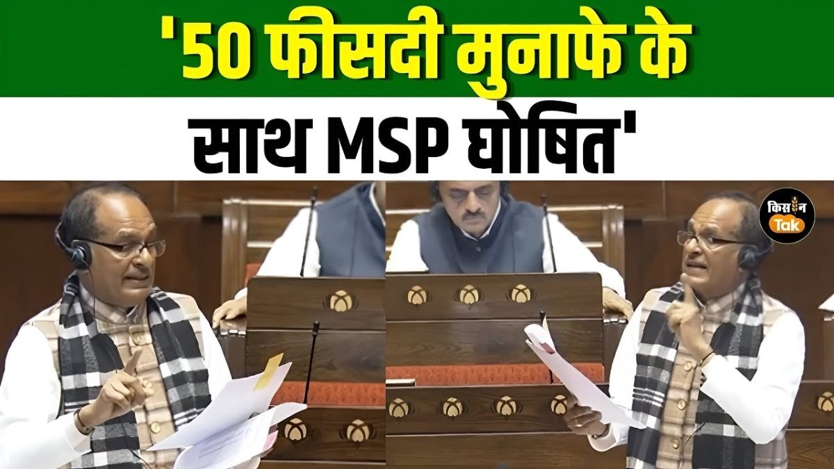 शिवराज सिंह चौहान ने संसद में दिया MSP का आंकड़ा, 50 फीसदी मुनाफे की बात