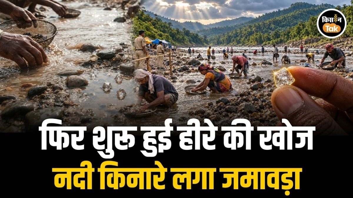नदी में शुरू हुई हीरे की तलाश