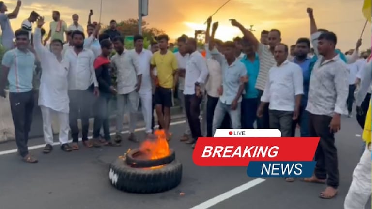 Maharashtra News Live : जालन्यात ओबीसी आंदोलक आक्रमक, धुळे-सोलापूर हायवेवर रास्तारोको jalana, obc protest