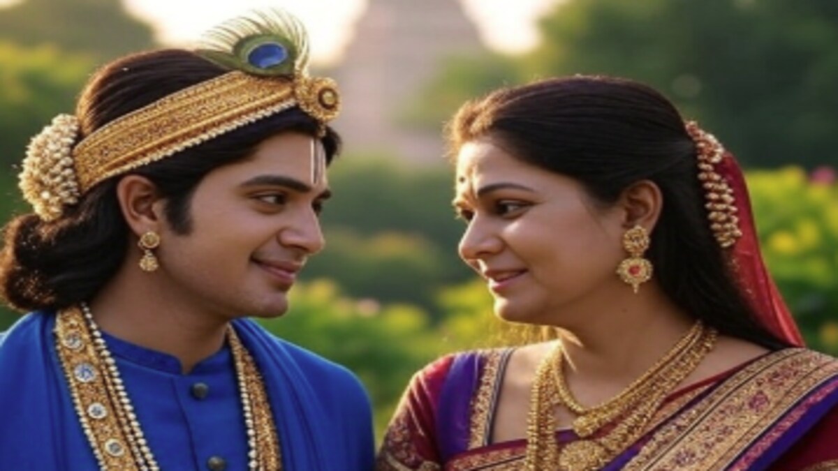 श्रीकृष्ण आणि सत्यभामा श्रीकृष्ण आणि सत्यभामा