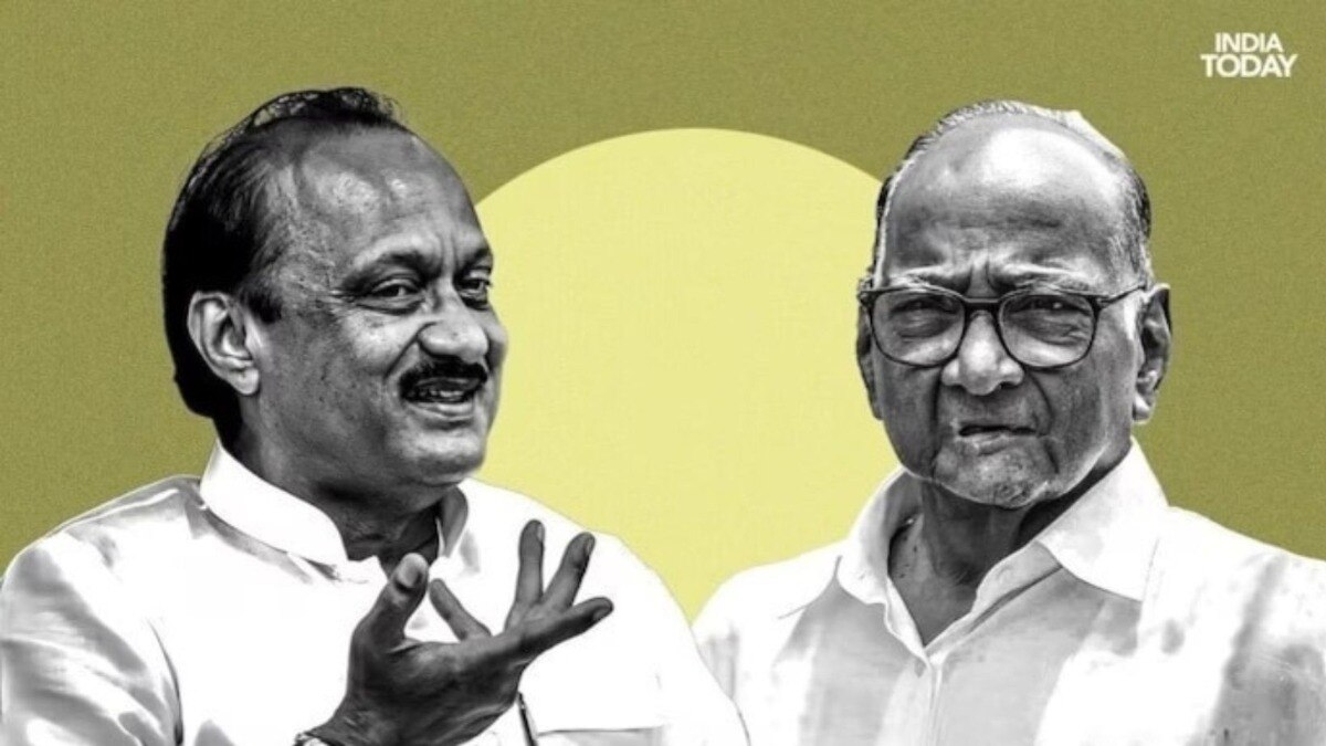 Sharad Pawar vs Ajit pawar ncp party and logo