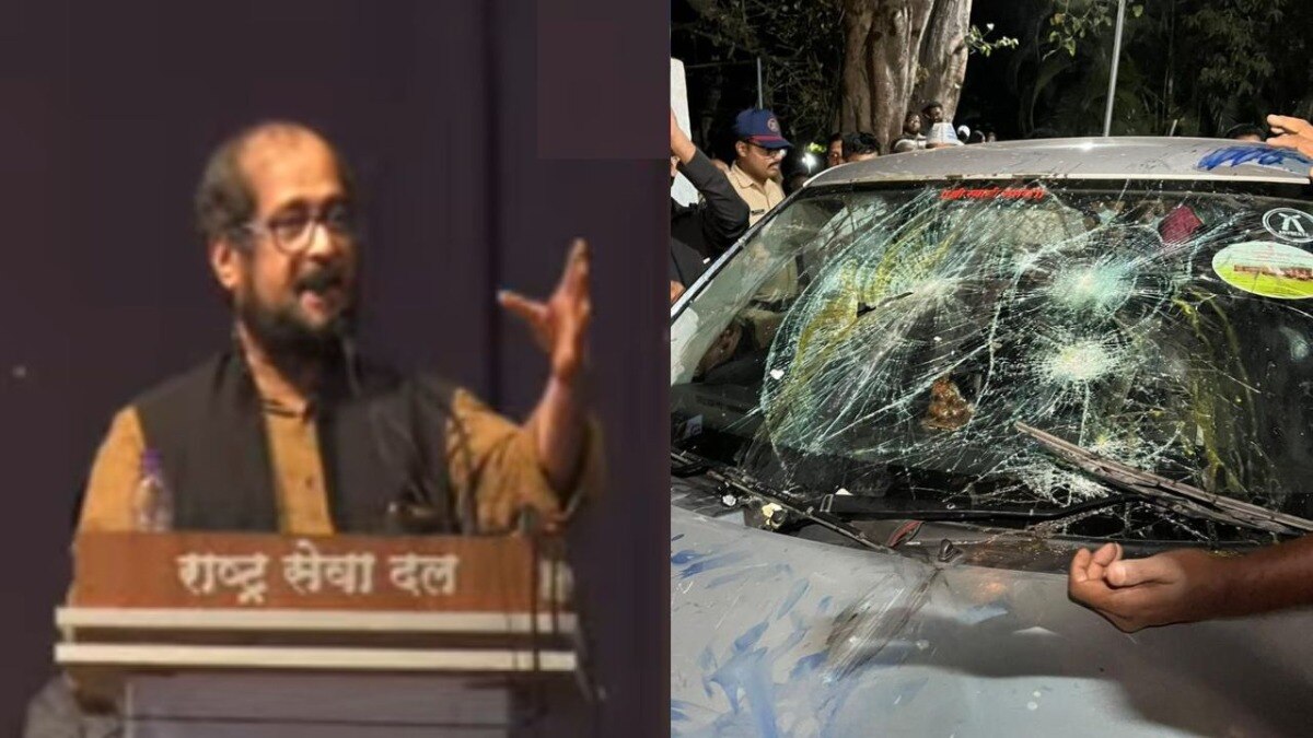 attack on senior journalist nikhil wagle car and threw ink pune news