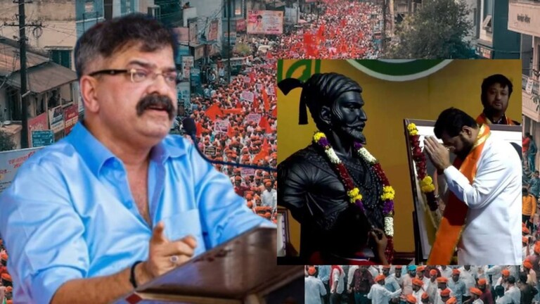 Maratha Reservation : 'शिवरायांच्या नावाने खोटं बोलू नका', आव्हाडांनी CM शिंदेंना सुनावलं jitendra awhad criticize cm eknath shinde maratha reservation spcial session manoj jarange patil