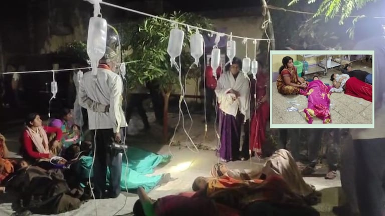 महाप्रसादातून 500 जणांना विषबाधा, दोरीच्या साहाय्याने लावल्या सलाइन Buldhana food poisonings