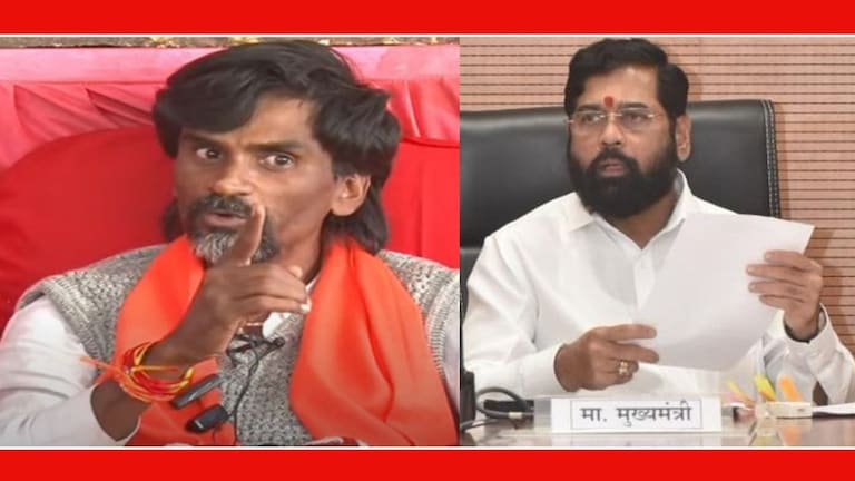 Manoj Jarange : 'सरकारने ट्रॅप बंद करावा नाहीतर...', जरांगेंचा CM शिंदेंना इशारा manoj jarange patil warn eknath shinde government maratha reservation ajay baraskar maharaj allegation