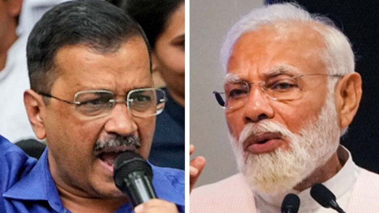 Arvind Kejriwal : "तुमचा नवरा मोदी-मोदी करत असेल, तर त्याला जेवण देऊ नका" Arvind Kejriwal and Narendra Modi
