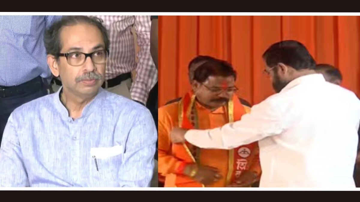 आमश्या पाडवी यांनी एकनाथ शिंदे यांच्या शिवसेनेत प्रवेश केला.