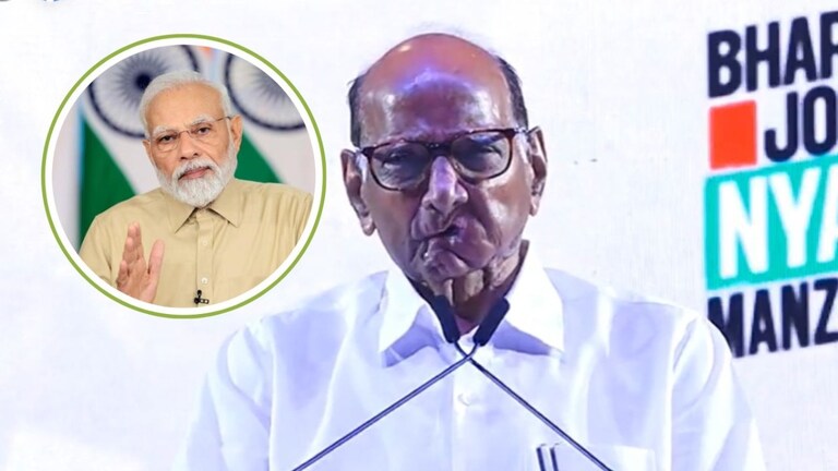 Sharad Pawar : मोदींच्या गॅरंटीची शरद पवारांनी उडवली खिल्ली, शिवाजी पार्कच्या मैदानावर काय म्हणाले? 1942 मध्ये याच मुंबईच्या शहरातून महात्मा गांधी यांनी छोडो हिंदुस्तान आणि छोडो हुकुमशाहीचा नारा दिला होता.