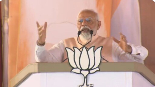 मेरठ येथील सभेतून पंतप्रधान नरेंद्र मोदींनी फोडला प्रचाराचा नारळ.