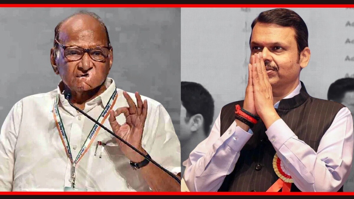 शरद पवार आणि देवेंद्र फडणवीस.