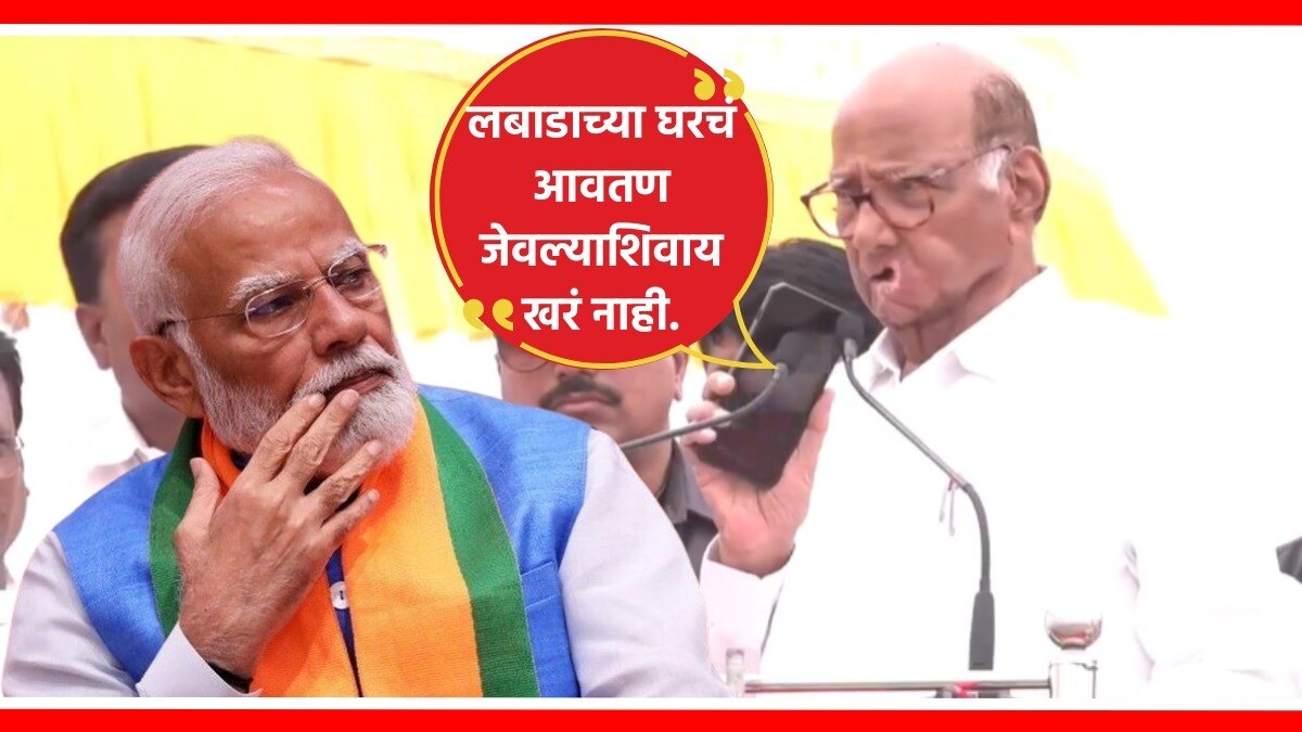 पंतप्रधान नरेंद्र मोदी आणि शरद पवार.