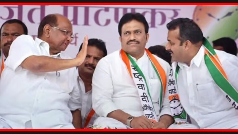 Satara Lok Sabha Election : शरद पवारांच्या उमेदवारांवरच अटकेची तलवार, प्रकरण काय? साताराचे उमेदवार शशिकांत शिंदे आणि शरद पवार.