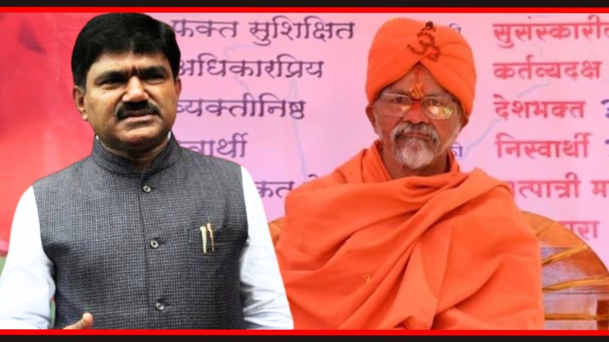 नाशिक लोकसभा मतदारसंघातून शांतिगिरी महाराजांनी भरला अर्ज.