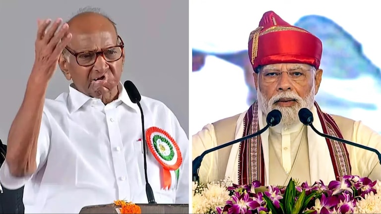 Sharad Pawar : "मोदी दर आठवड्याला...", पवारांचं गंभीर विधान, आयोगाकडे बोट Sharad Pawar and PM Modi
