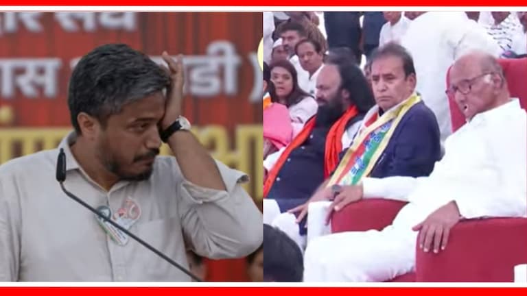 Baramati Lok Sabha : रोहित पवारांच्या अश्रूंचा फुटला बांध, शरद पवारांकडे बघत म्हणाले, 'पुन्हा असं बोलू नका' बारामतीच्या सभेत रोहित पवार रडले.