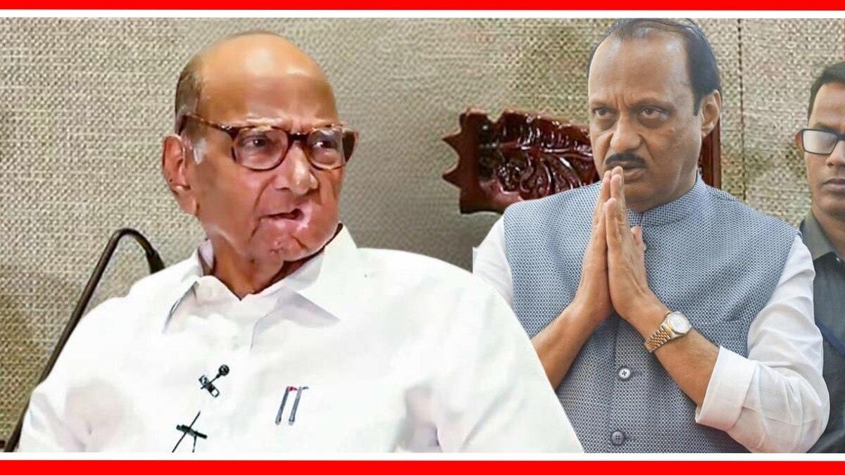 शरद पवार आणि अजित पवार.