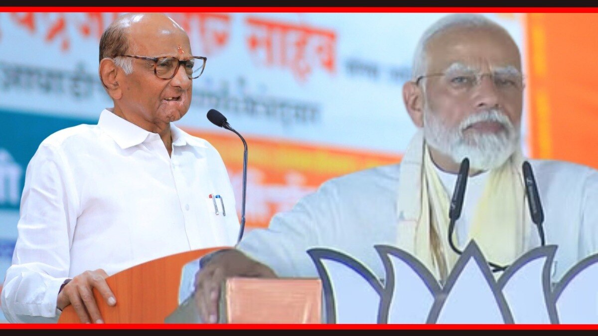 शरद पवार आणि नरेंद्र मोदी.
