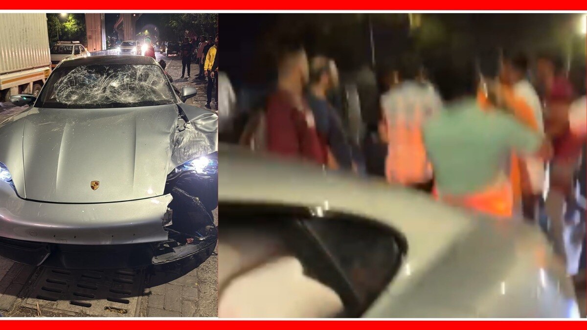 पुण्यातील अपघात झाल्यानंतरची दृश्ये.
