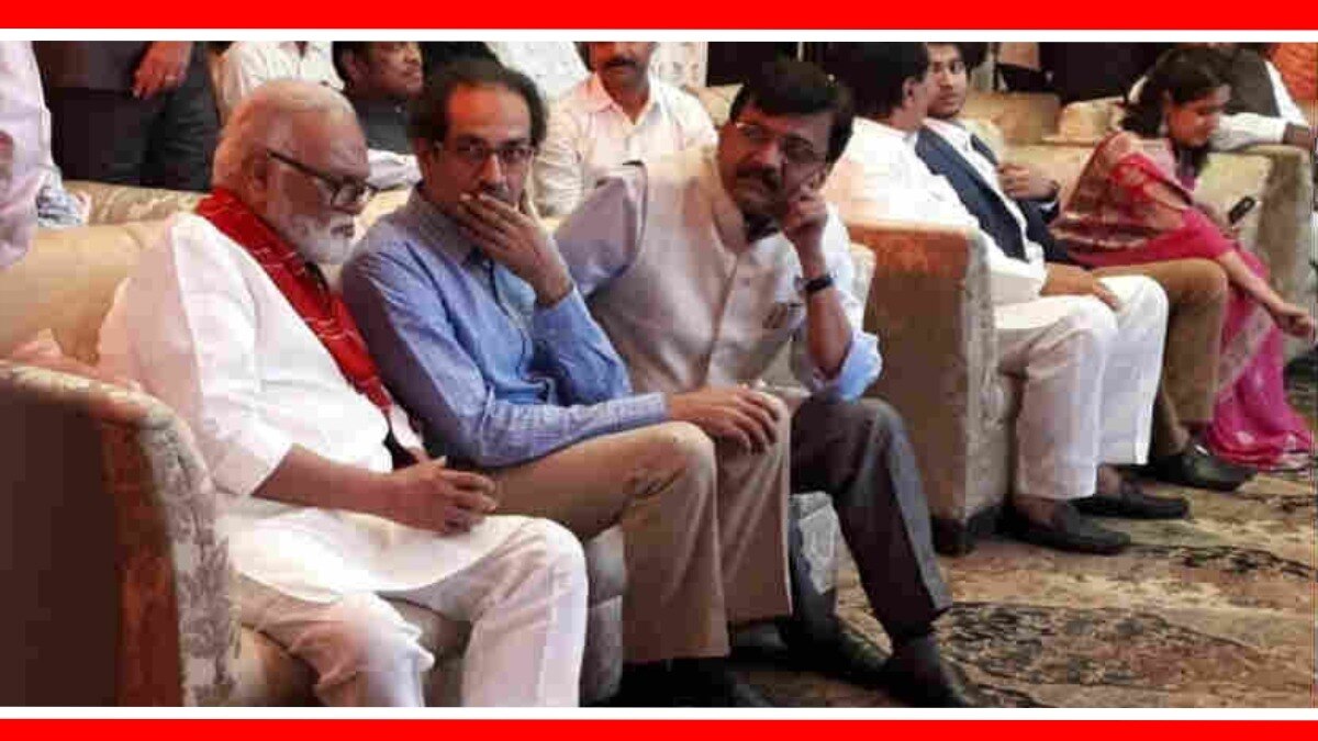 छगन भुजबळ, उद्धव ठाकरे आणि संजय राऊत.