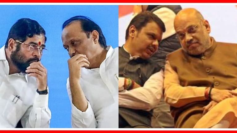 Mahayuti : भाजपसमोर मोठा 'पेच'! एकनाथ शिंदे-अजित पवार करणार का 'त्याग'? एकनाथ शिंदे, अजित पवार, देवेंद्र फडणवीस आणि अमित शाह.