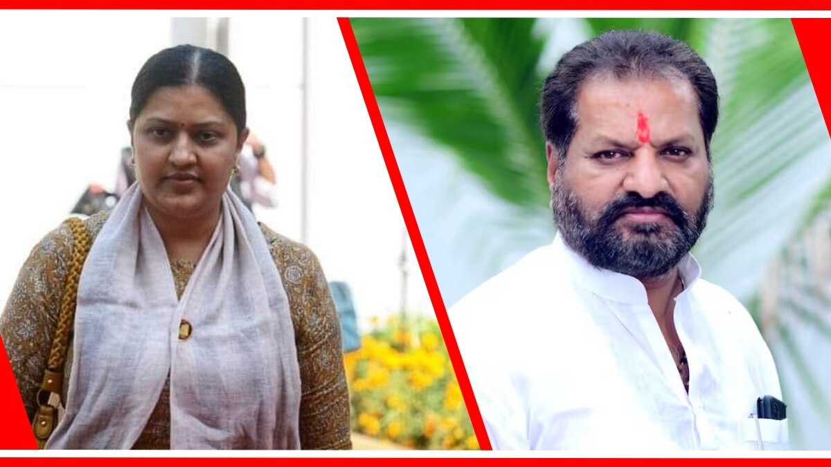 प्रज्ञा सातव आणि खासदार नागेश पाटील आष्टीकर.