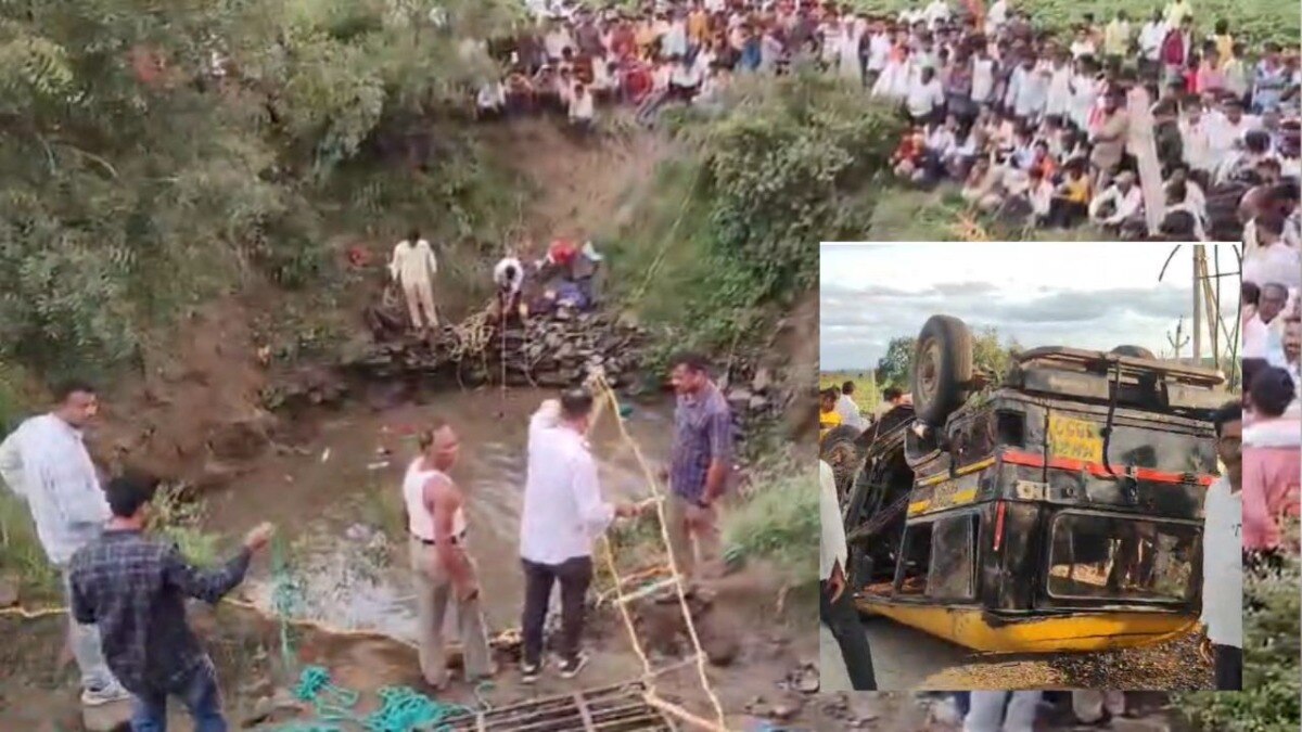 दुचाकीला वाचविण्याच्या प्रयत्नात टॅक्सी थेट विहिरीत कोसळली 