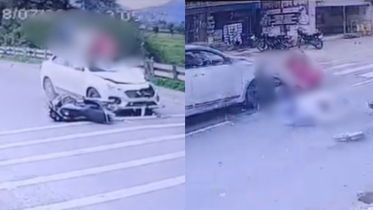 Pune Accident : भरधाव कारने जोडप्याला उडवलं, थरकाप उडवणारा व्हिडिओ पुण्यातील जुन्नर तालुक्यात नगर-कल्याण महामार्गावर ही अपघाताची घटना घडली आहे.