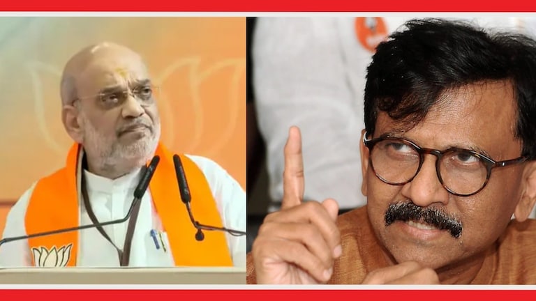 Sanjay Raut : "...म्हणून अमित शाह आक्रोश करताहेत" राऊतांचा पलटवार केंद्रीय गृहमंत्री अमित शाह आणि खासदार संजय राऊत.