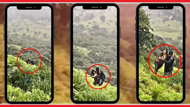 Viral Video News : सेल्फीचा नाद पडला भारी! पुण्यातील तरुणी कोसळली दरीत, व्हिडीओ बघा दरीत पडलेल्या तरुणीला वर आणताना होमगार्डचा जवान.
