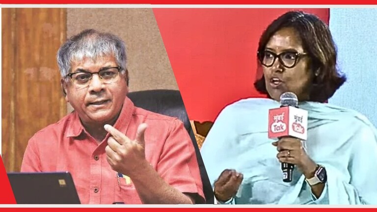 MumbaiTak Baithak 2024: "...तर प्रकाश आंबेडकर आणि वंचितचे 4 जण खासदार झाले असते" वर्षा गायकवाड आणि प्रकाश आंबेडकर.