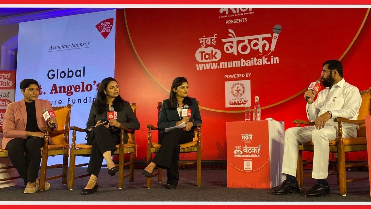मुख्यमंत्री एकनाथ शिंदे यांची मुंबई Tak बैठकमध्ये विशेष मुलाखत.