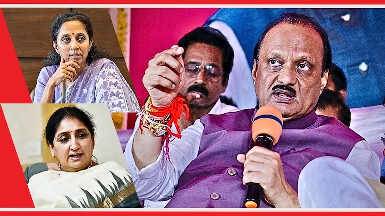 Ajit Pawar: 'माझ्याकडून चूक झाली', सुनेत्रा पवारांच्या उमेदवारीबद्दल अजित पवारांची कबुली अजित पवार, सुप्रिया सुळे आणि सुनेत्रा पवार.