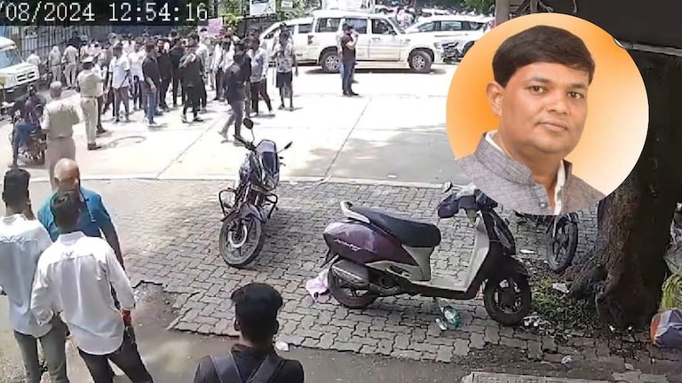 Badlapur News: 'तुझा रेप झालाय का?', असा आरोप असलेल्या वामन म्हात्रेंचं 'ते' CCTV फुटेज समोर Waman Mhatre Latest News
