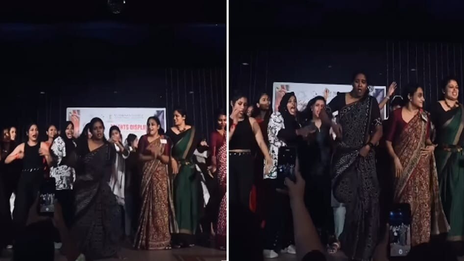 साडी नेसून प्रोफेसरचा डान्स, झापुक झुपुक कल्ला अन् धिंगाणा...