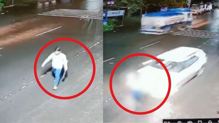 Kolhapur Accident : नाईट ड्युटीसाठी निघाला, कंपनीच्या गेटजवळ पोहोचताच...; अपघाताचा भयंकर Video भरधाव कारने तरूणाला हवेत उडवलं