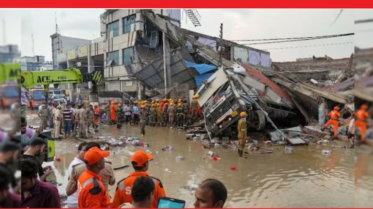 Lucknow Building Collapse: बघता बघता इमारत पत्त्यांसारखी कोसळली! 8 जणांचा मृत्यू, पाहा VIDEO Lucknow Building Collapse Latest Update
