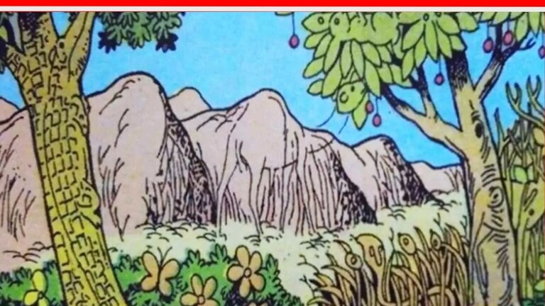 Optical Illusion Test: उंट सर्वांनाच दिसतोय? पण फोटोत लपलाय हरण, 7 सेकंदात शोधून दाखवा Optical Illusion Forest Viral Photo