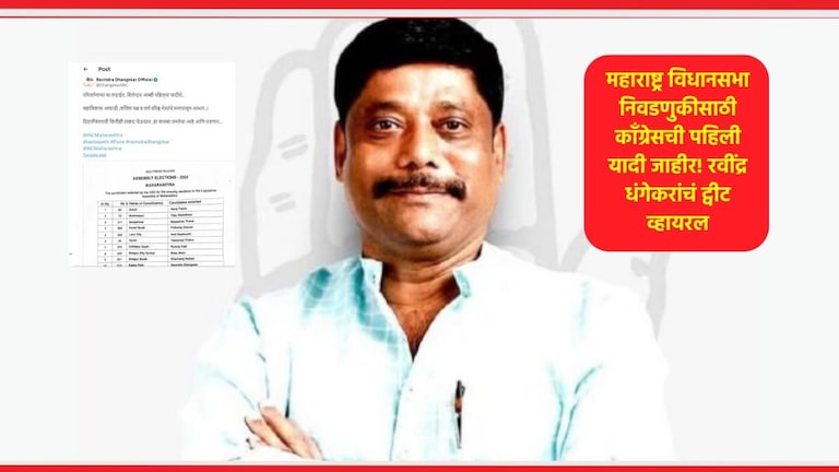 Ravindra Dhangekar Tweet: रवींद्र धंगेकरांनी काँग्रेसची पहिली यादी फोडली! विधानसभेसाठी कुणाला मिळाली संधी? Congress Candidates First List Announced