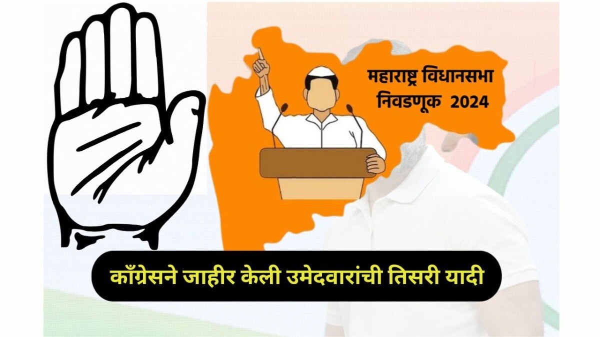 काँग्रेसने जाहीर केली उमेदवारांची तिसरी यादी