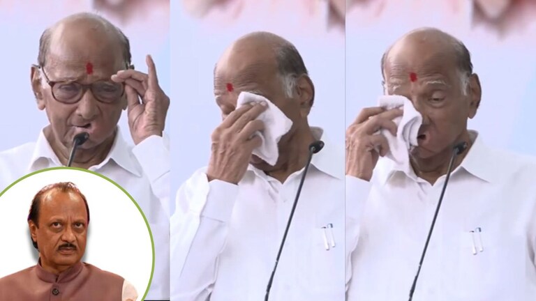 Sharad Pawar Baramati : रूमाल काढून डोळे पुसले, शरद पवारांकडून अजितदादांची मिमिक्री Mumbai Tak