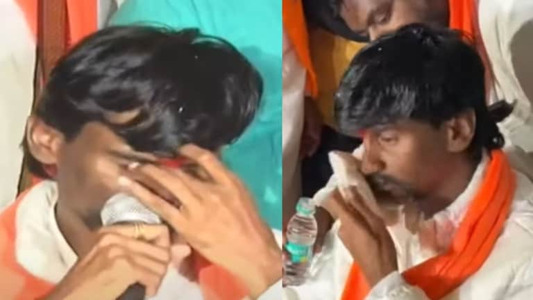 Manoj Jarange Patil : 'एवढ्या वेळेस समाजाची लेकरं बना...'; कंठ दाटला, जरांगे सर्वांसमोर रडले! Mumbai Tak