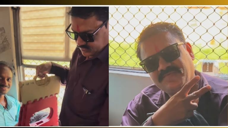 Train Jugaad Video : प्रवाशांनो! मुंबई लोकलमध्ये सीट नाही मिळत? 'या' व्यक्तीने केला भन्नाट जुगाड Mumbai Local Train Seat Jugaad Video