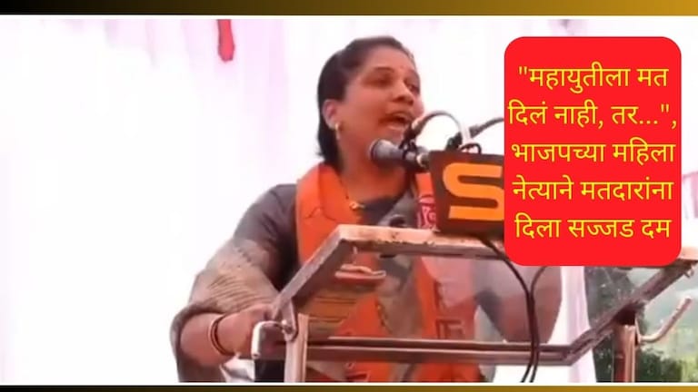 Video: 'महायुतीला मतदान केलं नाही तर 3000 वसूल करू...', भाजप महिला नेत्याचं धक्कादायक विधान Megharani Jadhav On Ladki Bahin Yojana