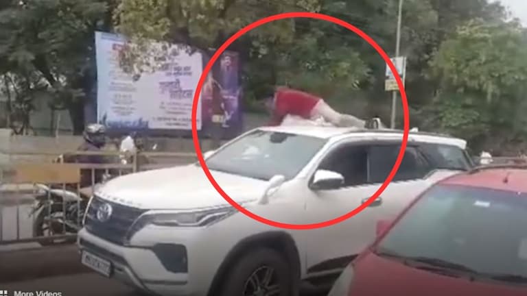 Nanded : हॉर्न वाजवल्याचा राग, तरूणानं थेट फॉर्च्युनवर चढून हल्ला केला, गाडी चालवणाऱ्या डॉक्टरने थेट... Mumbai Tak